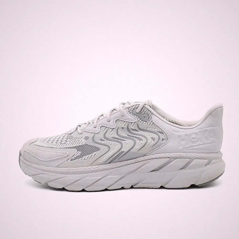 Hoka One Herren Clifton LS Sneaker Weiß Mesh Low-Top Laufschuhe EU 44 2/3
