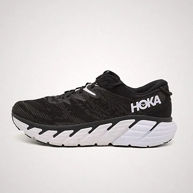 Hoka One Herren Gaviota 4 Sportschuhe Schwarz Weiß Prona Laufschuhe EU 46