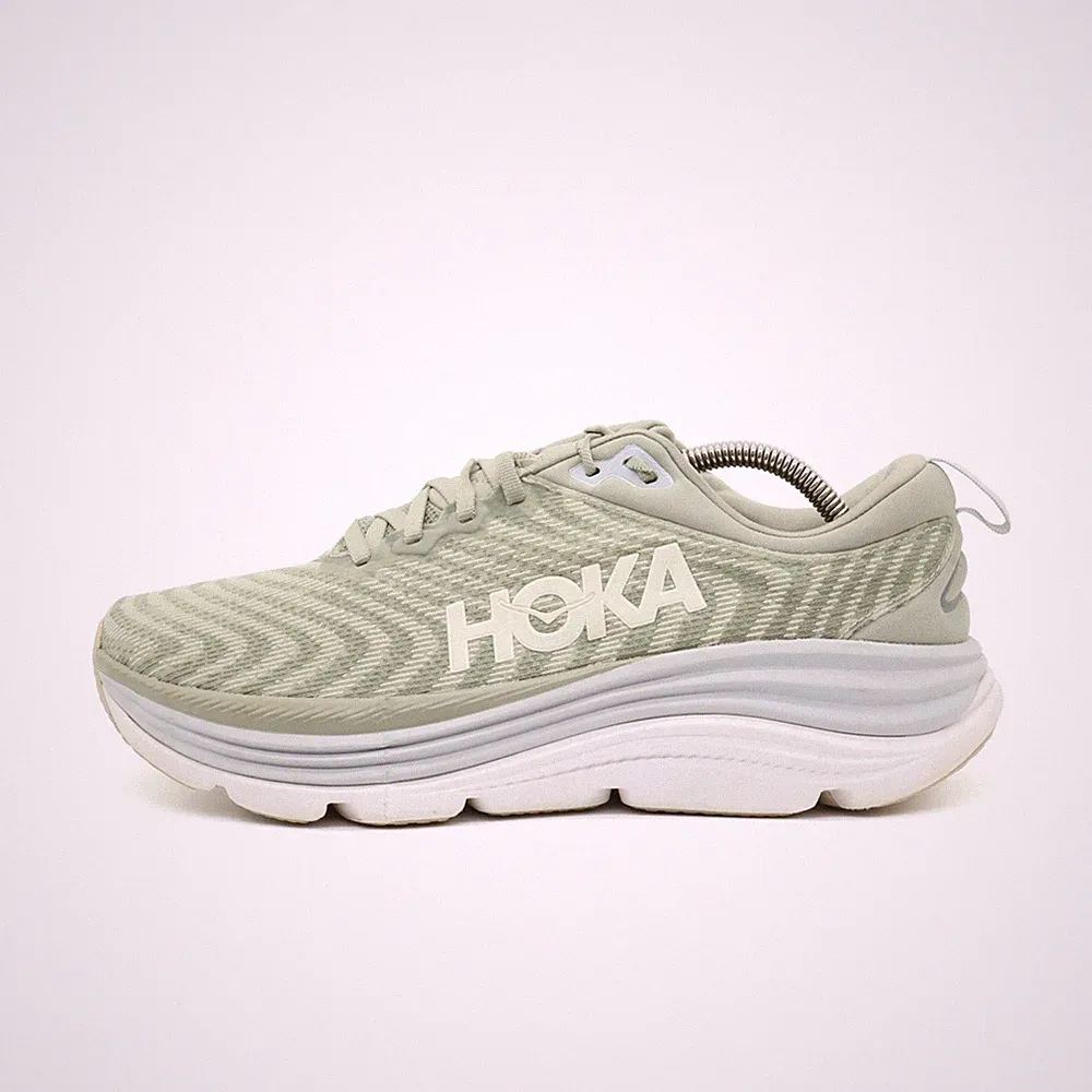 Hoka One Herren Gaviota 5 Schuhe grü Mesh Low-Top Überpronation Laufschuh EU 43⅓