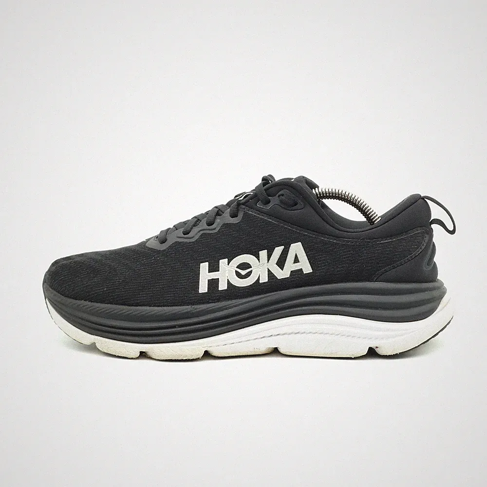 Hoka One Herren Gaviota 5 Sportschuh schwarz Textil gepolstert Laufschuhe EU 42