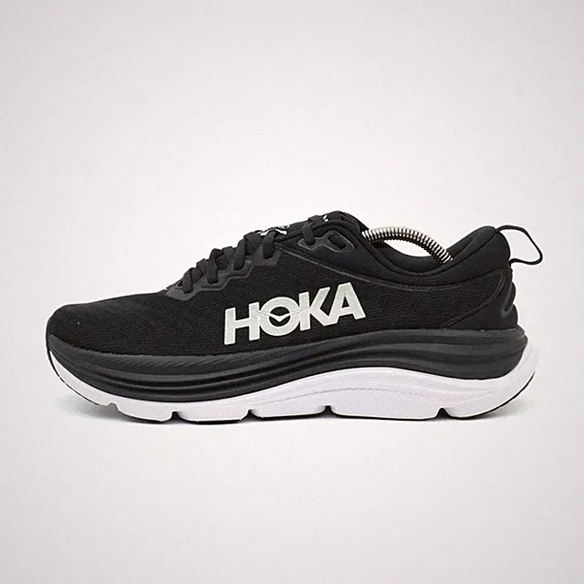 Hoka One Herren Gaviota 5 Sportschuhe Schwarz/Weiß Mesh Dämpfung Laufschuh EU43⅓