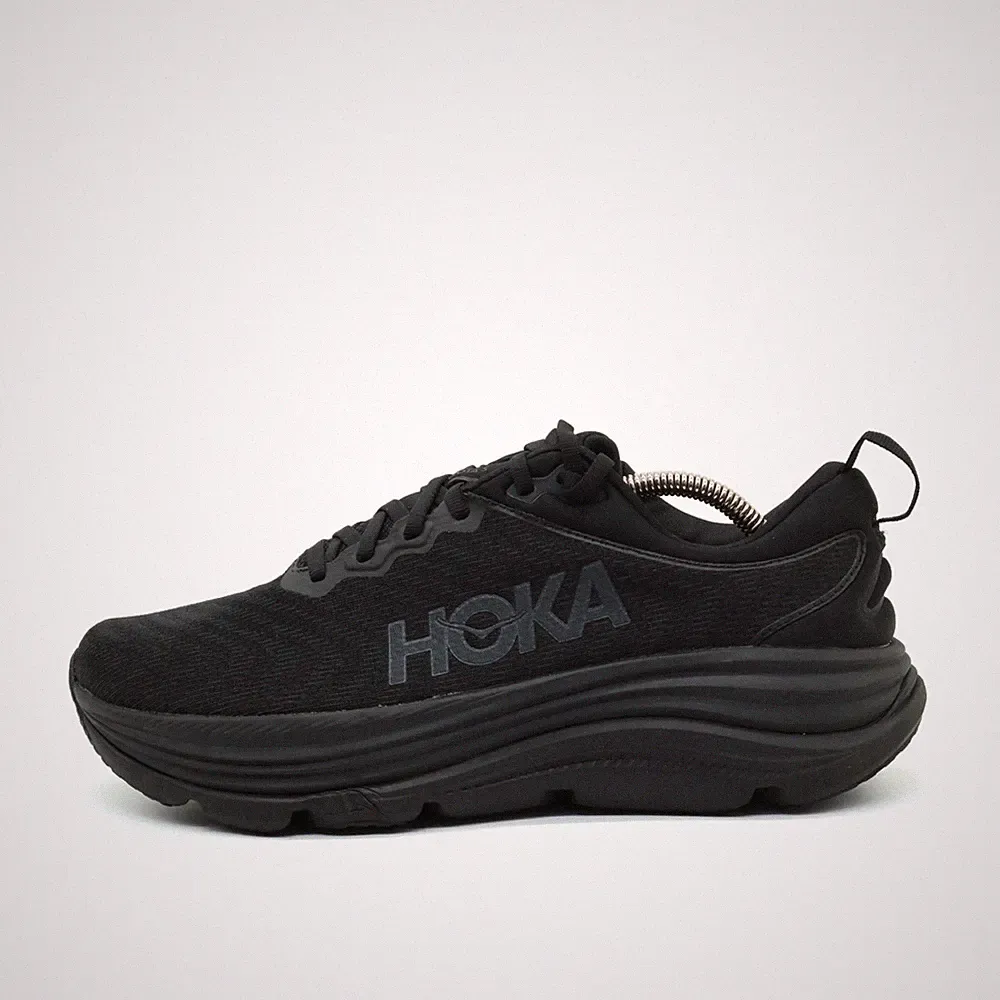 Hoka One Herren Gaviota 5 Wide Schuhe Schwarz Textil Low-Top Laufschuh EU 42 2/3