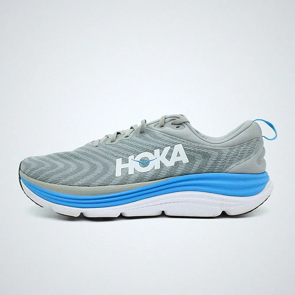 Hoka One Herren Gaviota 5 Wide Sportschuh Grau/Blau Leicht Laufschuhe EU 46⅔