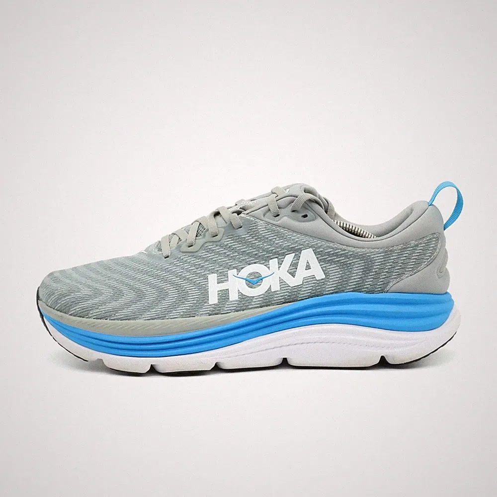 Hoka One Herren Gaviota 5 Wide Sportschuh Grau Mesh Niedrig Laufschuh EU 44.5