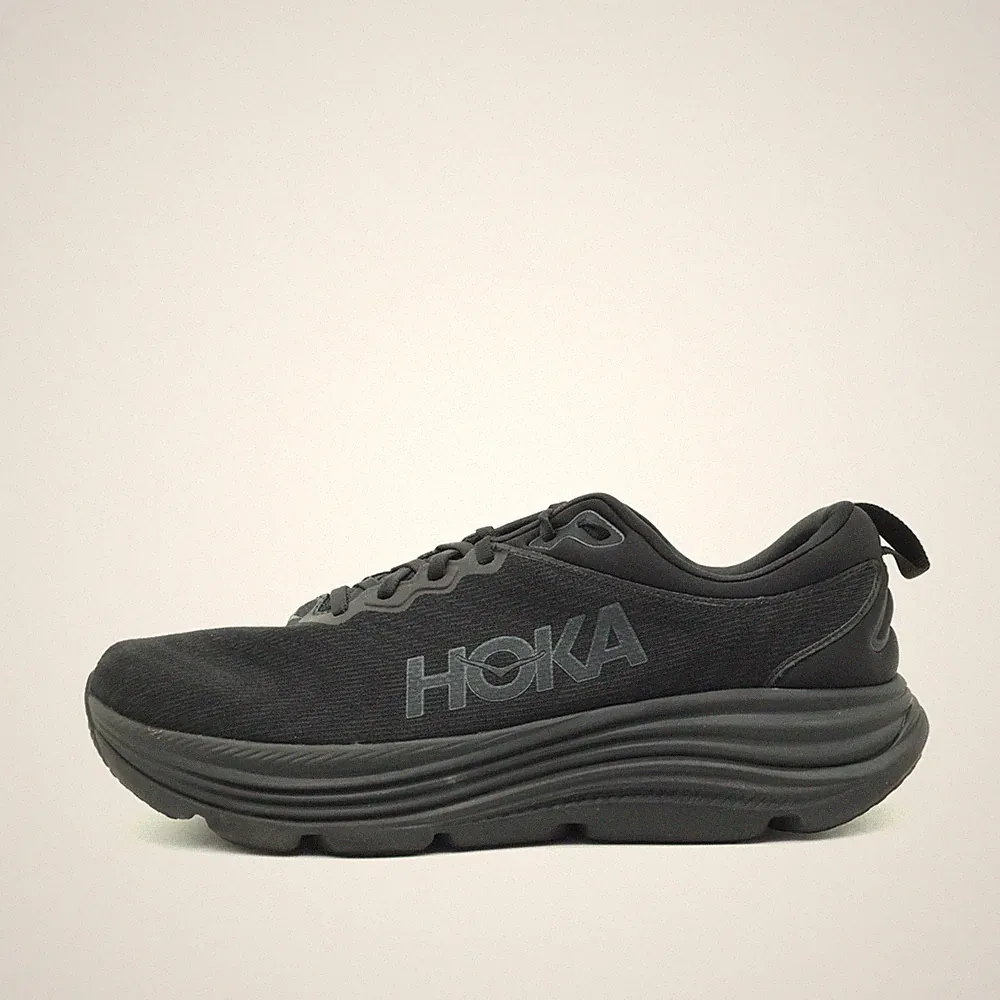Hoka One Herren Gaviota 5 Wide Sportschuh Schwarz Mesh Laufschuhe EU 46 2/3