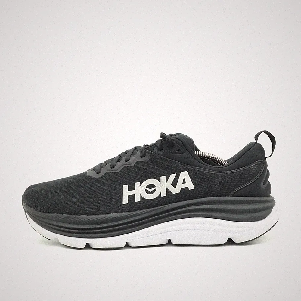 Hoka One Herren Gaviota 5 Wide Sportschuh Schwarz Textil ämpfend Laufschuh EU 44