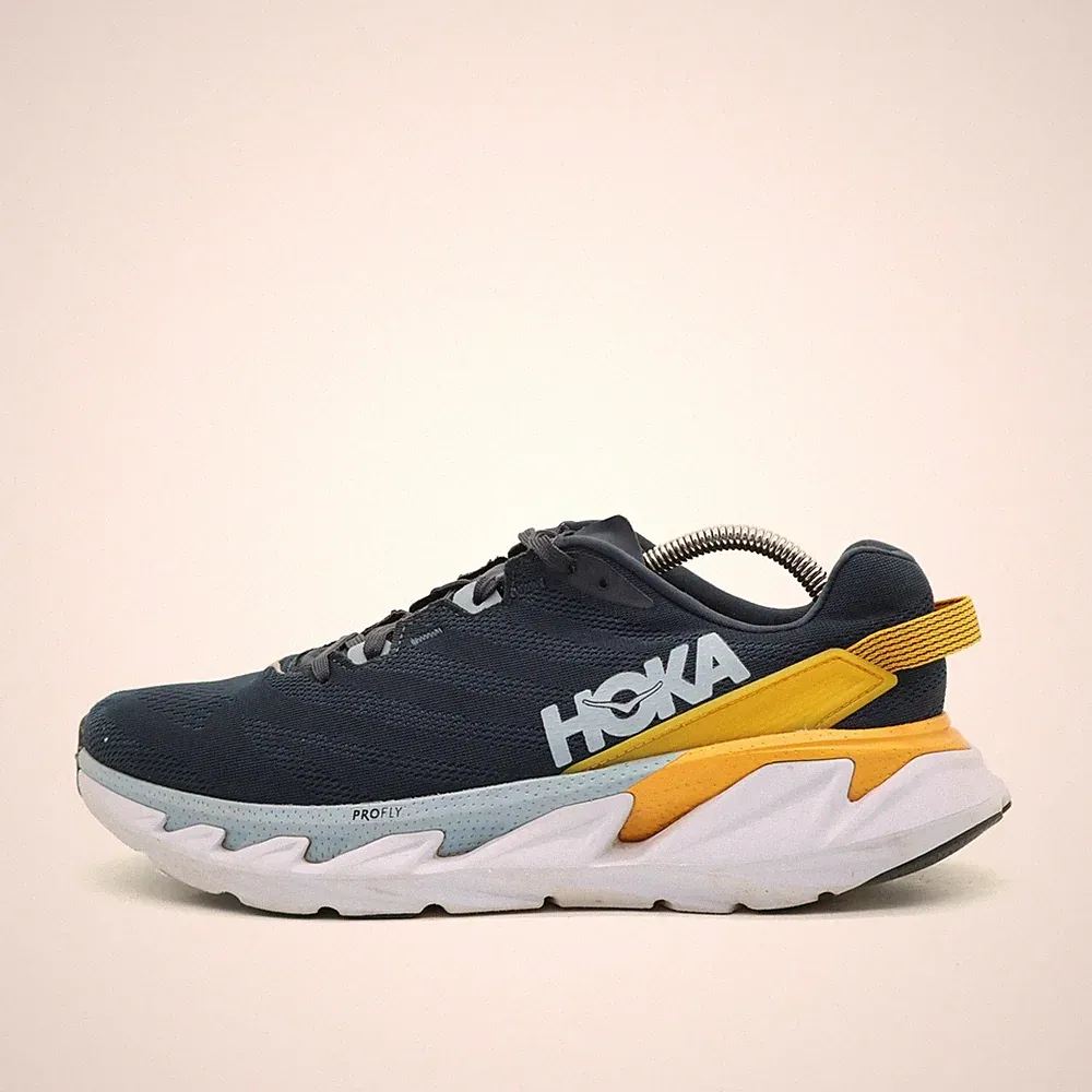 Hoka One Herren M Elevon 2 Schuhe EU 42 2⁄3 Dunkelblau Gelb Weiß 1106477 OBSF