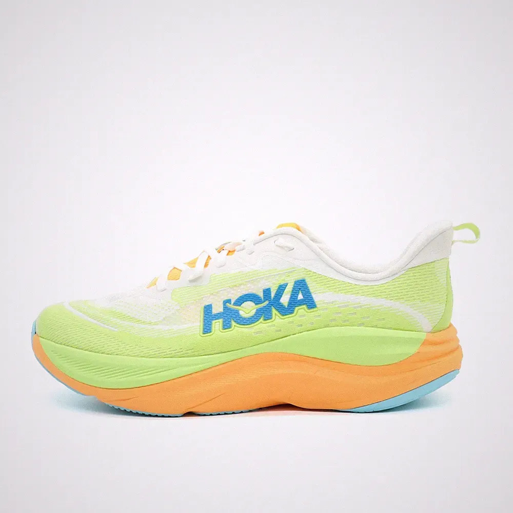 Hoka One Herren M Skyflow Sneaker Gelb/Orange/Weiß Rutschfest Laufschuhe EU 46⅔