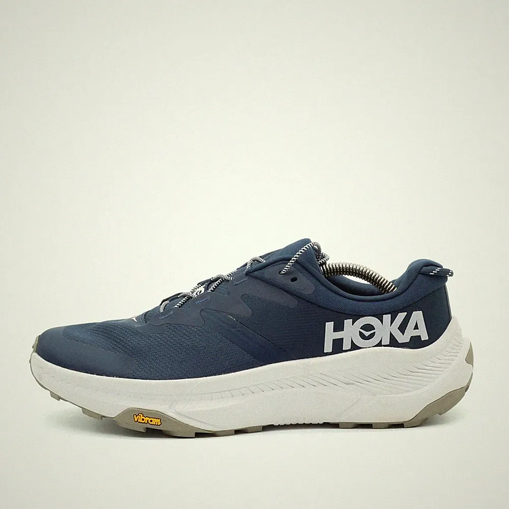 Hoka One Herren M Transport Laufschuhe Blau Mesh atmungsaktiv Sneaker EU 42⅔