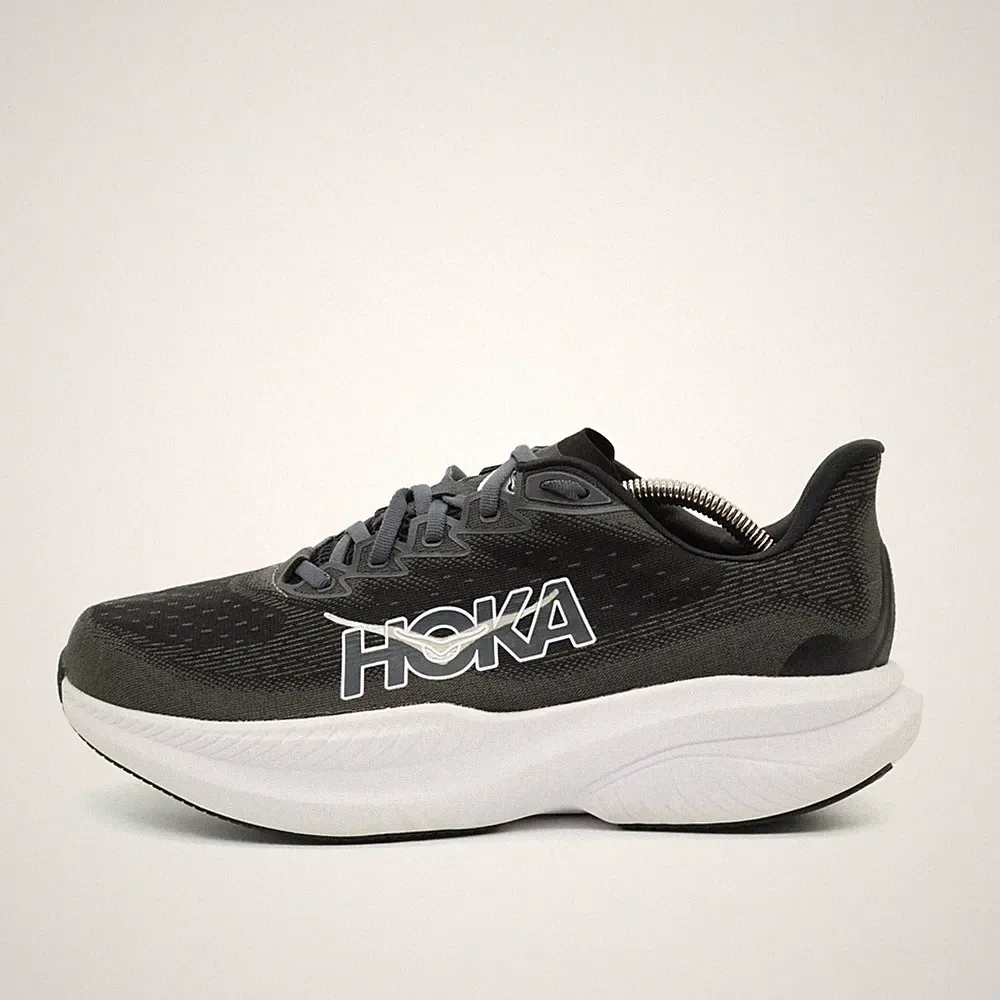 Hoka One Herren Mach 5 Wide Sportschuh Schwarz Weiß Low-Top Laufschuhe EU 44