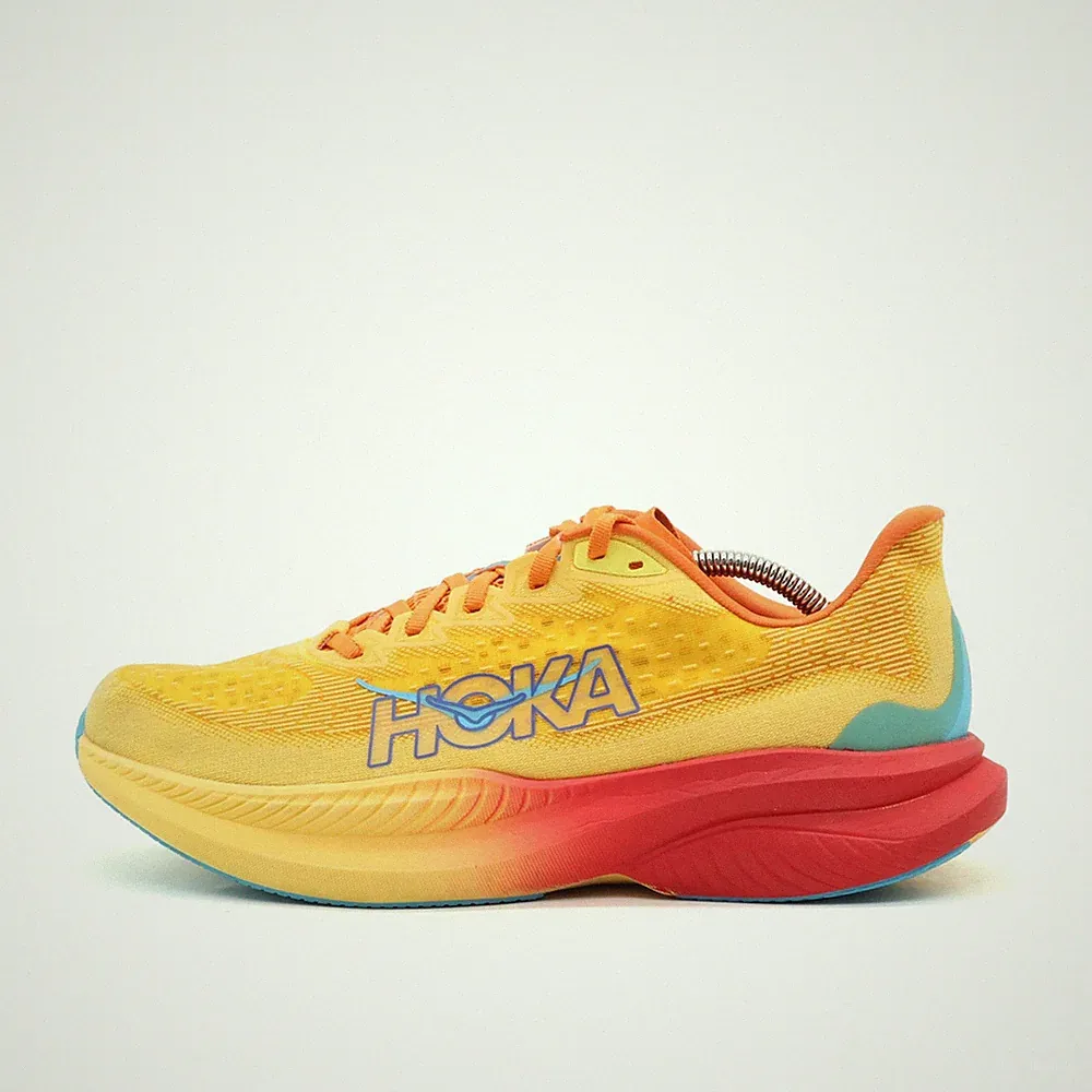 Hoka One Herren Mach 6 Sportschuh Orange/Gelb/Rot/Blau ämpfend Laufschuhe EU 44
