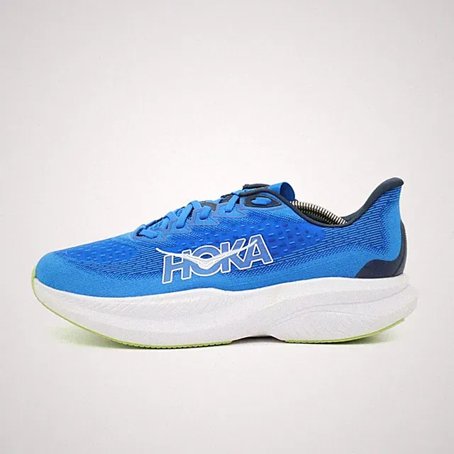 Hoka One Herren Mach 6 Wide Sportschuhe Blau Mesh Niedrig Laufschuhe EU 44 2/3