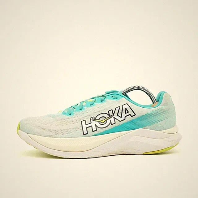 Hoka One Herren Mach X Sneaker EU 44 2/3 Blau/Weiß/Gelb 1141450WBGL