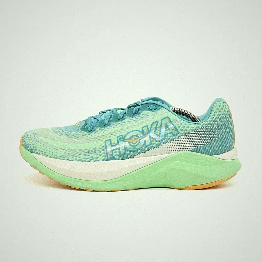 Hoka One Herren Mach X Sportschuh türkis/mint Mesh Low-Top Laufschuhe EU 44 2/3