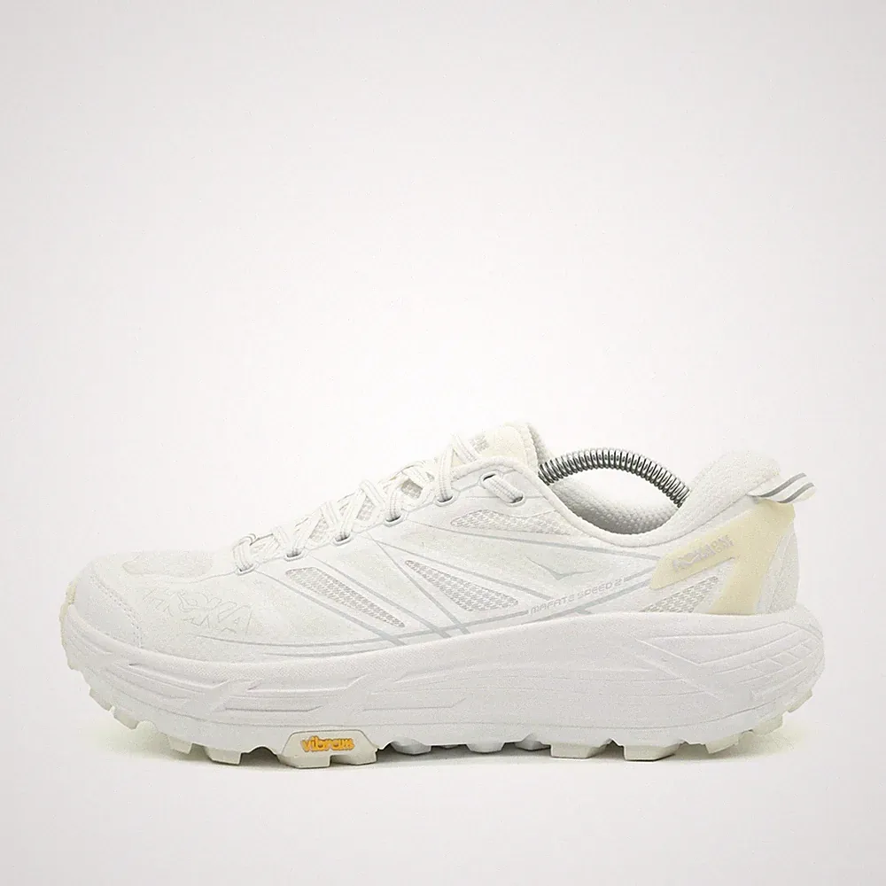 Hoka One Herren Mafate Speed 2 Sportschuh Weiß Mesh Leisten Laufschuh EU 44