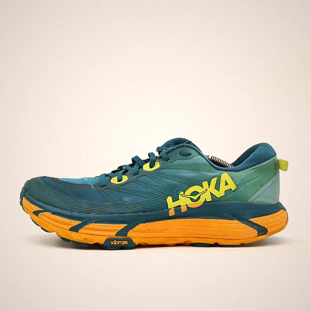 Hoka One Herren Mafate Speed 3 Sportschuh Blau Gelb Mesh Laufschuhe EU 46 2/3