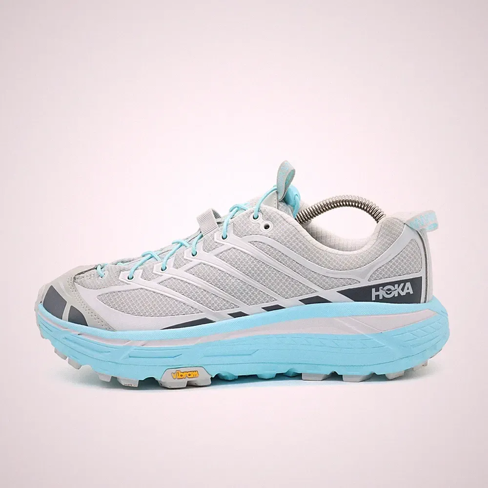 Hoka One Herren Mafate Three 2 Sneaker Hellgrau/Himmelblau Laufschuhe EU 42 2/3