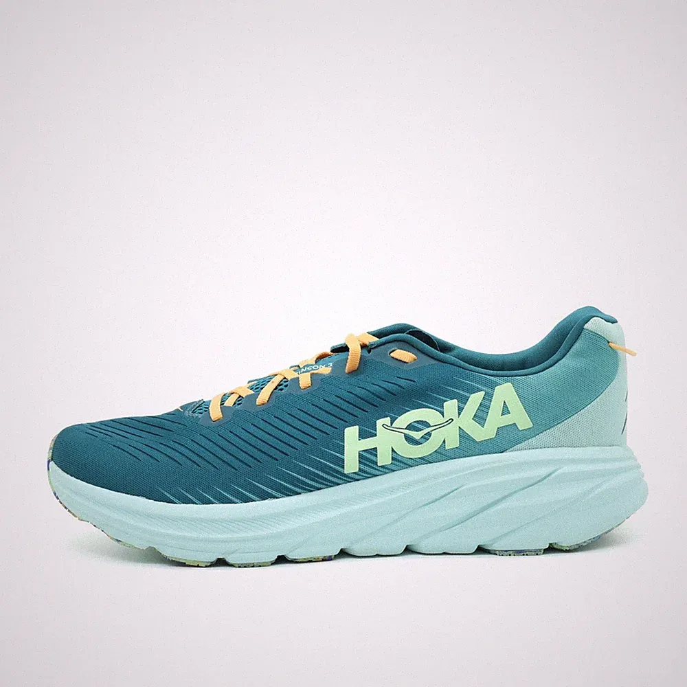 Hoka One Herren Rincon 3 Sportschuh Blau Gelb Mesh Low-Top Laufschuhe EU 47 1/3