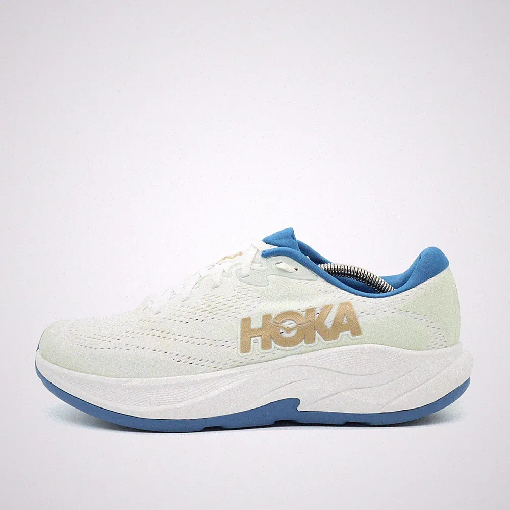 Hoka One Herren Rincon 4 Sportschuhe Weiß/Blau Textil ämpfung Laufschuh EU 44⅔