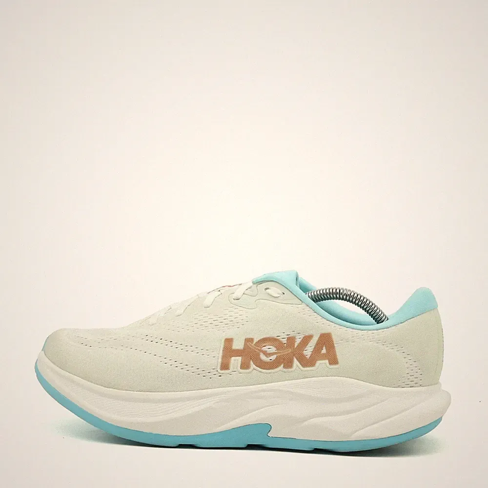 HOKA ONE Herren Rincon 4 Wide Sneaker Weiß Blau Leichtgewicht Laufschuhe EU 45⅓
