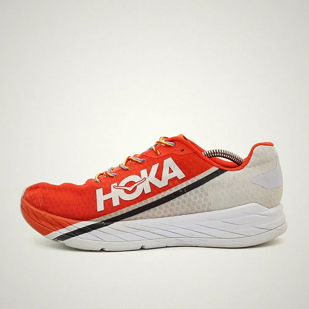 Hoka One Herren Rocket X Schuh EU 44.5 Orange 1113532 Synthetik Niedrig Leicht