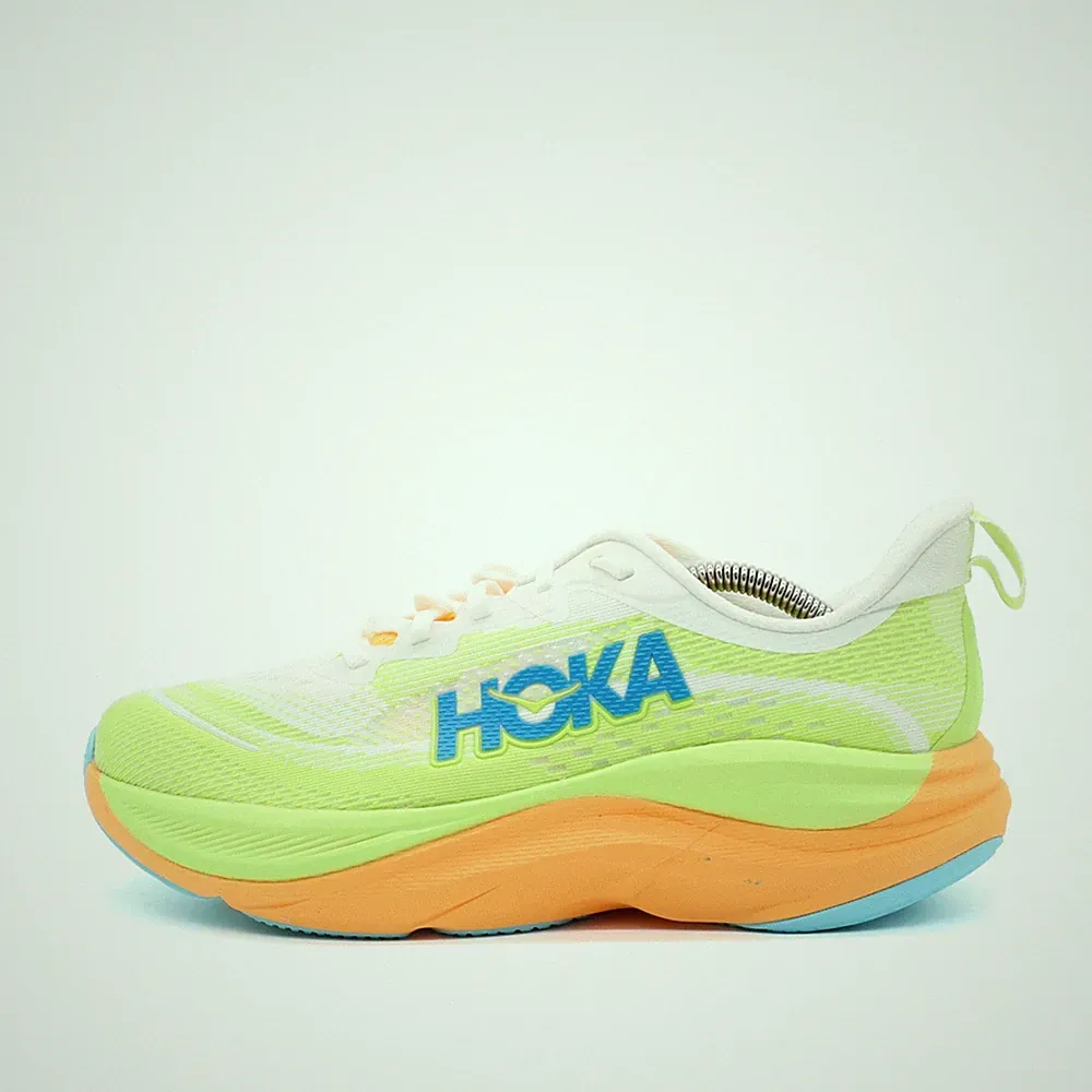 Hoka One Herren Skyflow Sportschuh Neon Grü, Orange, Weiß Laufschuh EU 40 2/3