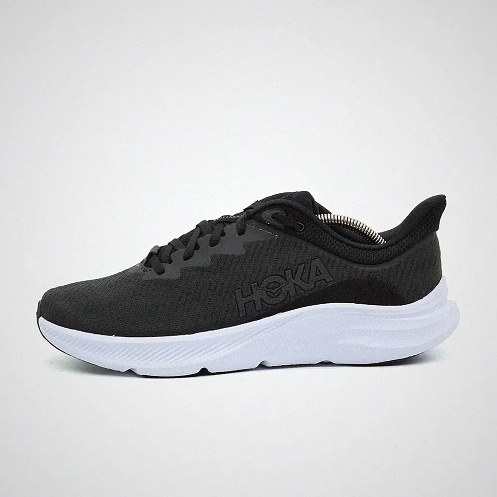Hoka One Herren Solimar Wide Sportschuhe Schwarz Weiß Passform Laufschuhe EU 43⅓