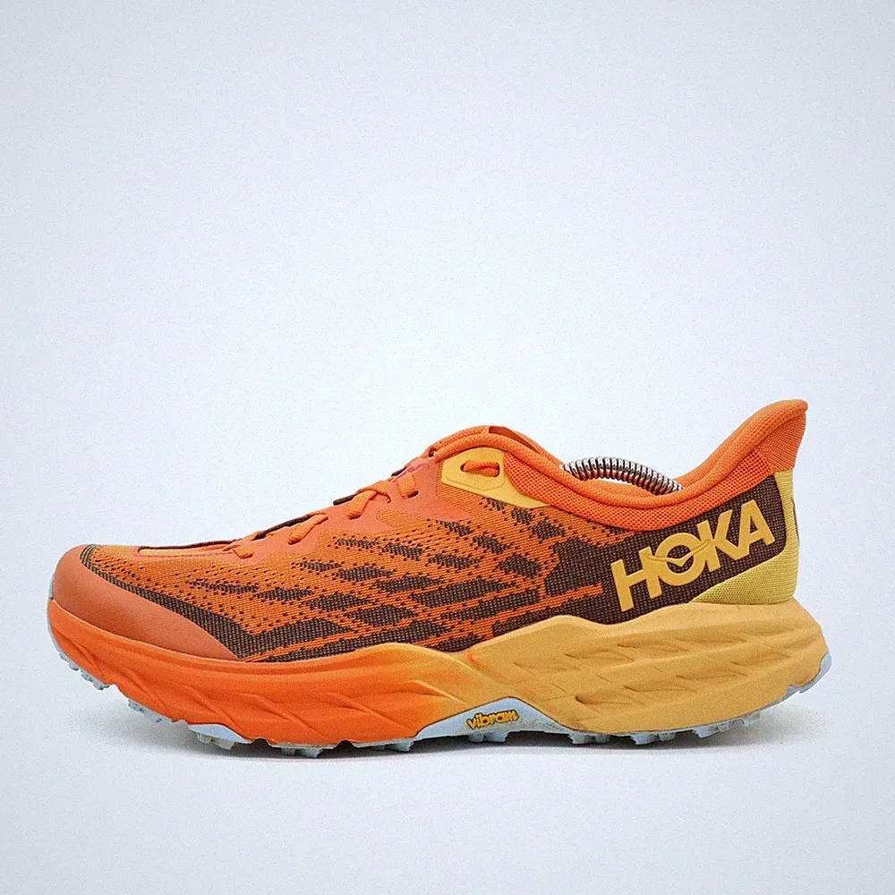 Hoka One Herren Speedgoat 5 Wide Schuhe EU 45 1/3 Orange/Gelb 1123159 PBAY