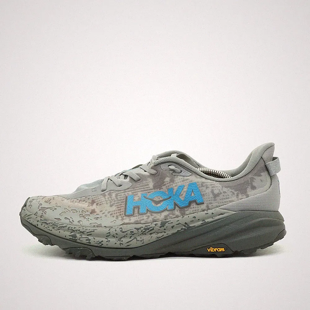 Hoka One Herren Speedgoat 6 Wide Laufschuhe Grau Synthetik Trail Running EU 46