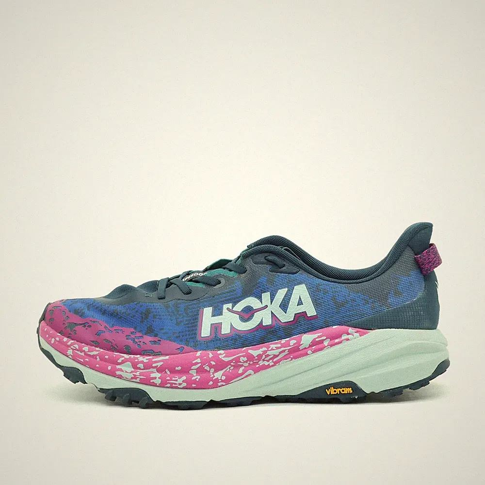 Hoka One Herren Speedgoat 6 Wide Laufschuhe Vibram-Sohle Trailrunning EU 47⅓