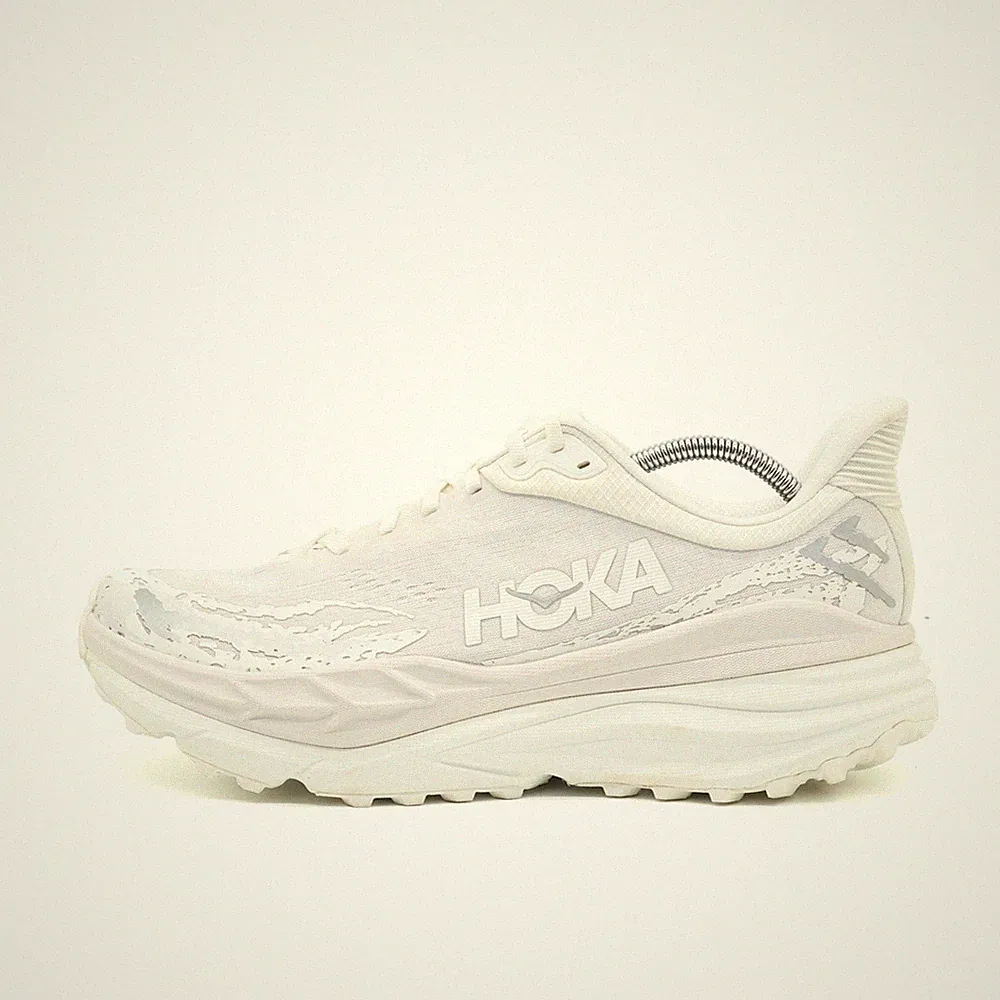 Hoka One Herren Stinson 7 Sneaker Weiß Textil Niedrig Komfort Laufschuh EU 46.5
