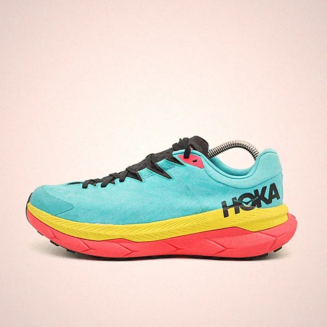 Hoka One Herren Tecton X Sportschuh EU 40 2/3 Türkis Gelb Pink 1123161-SHOP