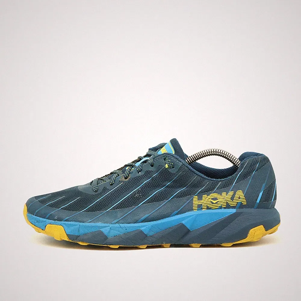 Hoka One Herren Torrent 1 Sportschuh Blau/Gelb/Türkis Sohle Laufschuh EU 43⅓