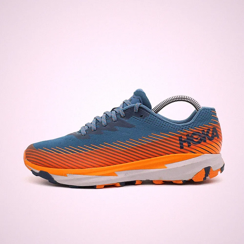 Hoka One Herren Torrent 2 Laufschuh Blau/Orange Mesh Atmungsaktiv Trail EU 41⅓