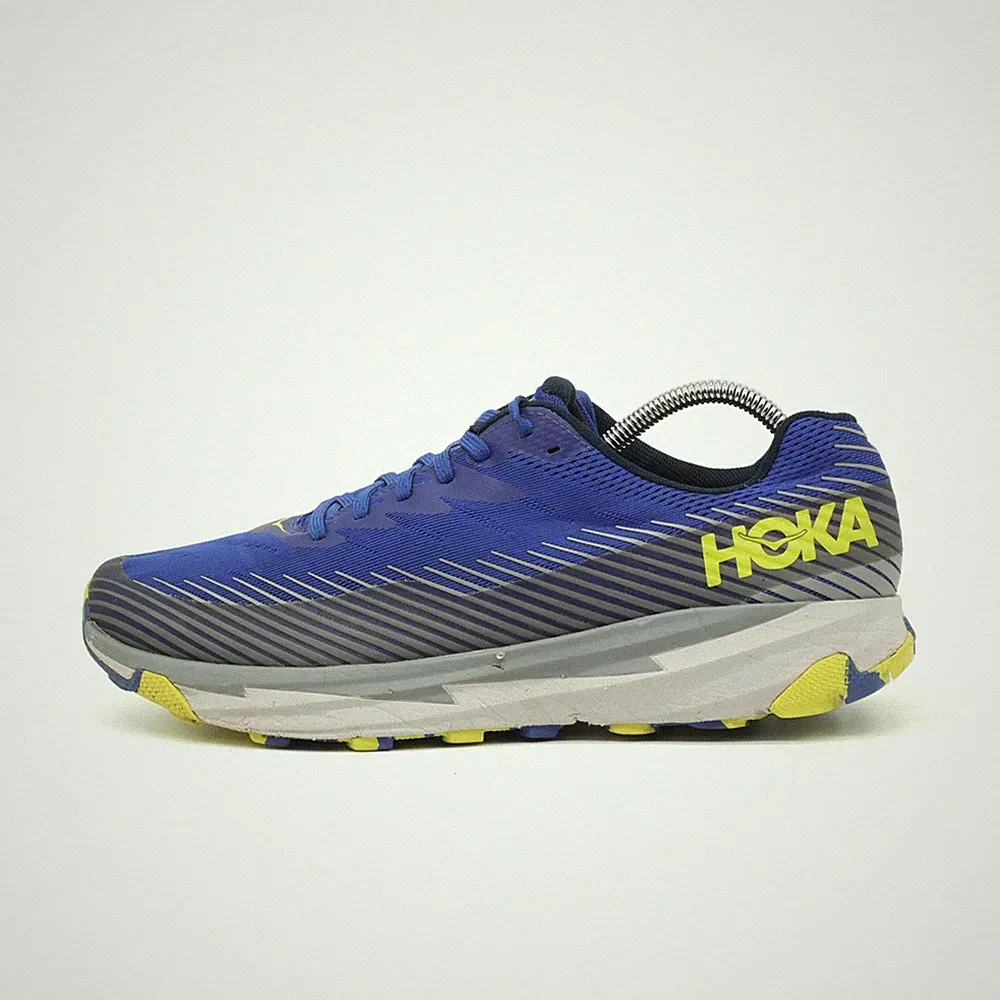 Hoka One Herren Torrent 2 Laufschuhe Blau, Gelb Mesh Trailrunning EU 45 1/3