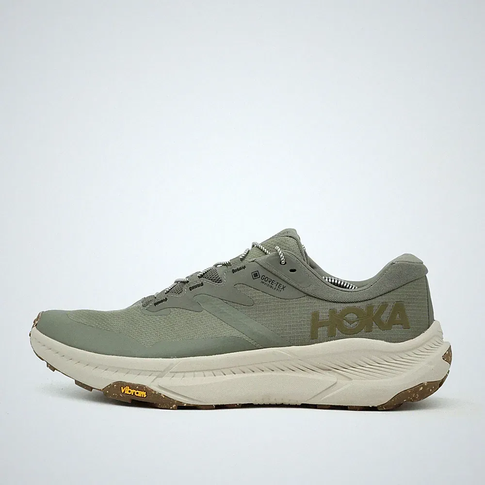 Hoka One Herren Transport GTX Laufschuhe Olive Cordura, Gore-Tex Trail EU 46⅔