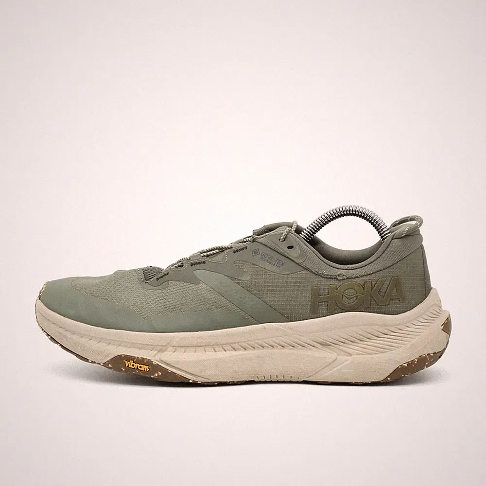 Hoka One Herren Transport Laufschuhe EU 44 2/3 Grün Cordura, Textil, Gore-Tex