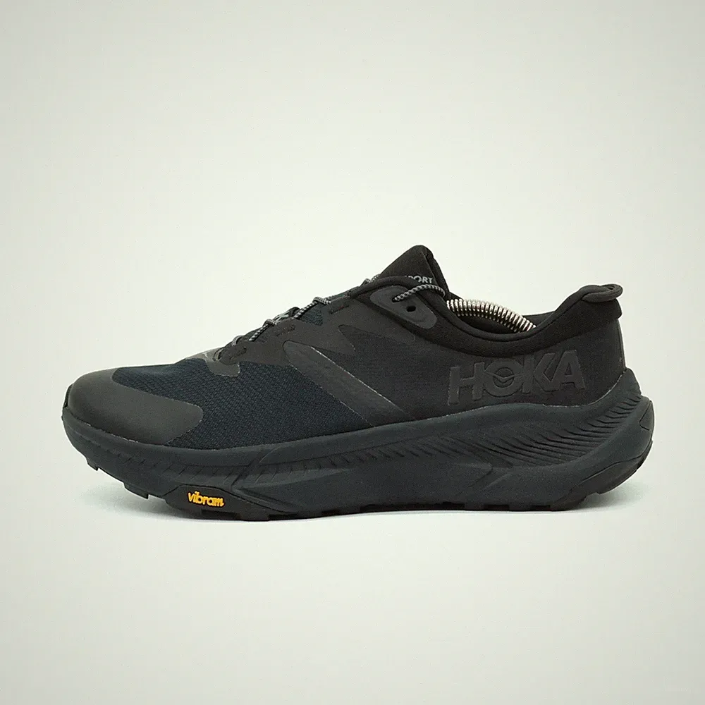 Hoka One Herren Transport Wide Sneaker Schwarz Mesh Low-Top Laufschuhe EU 44 2/3