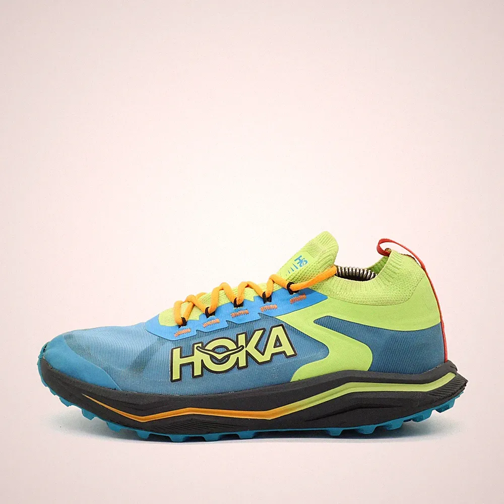 Hoka One Herren Zinal 2 Laufschuhe EU 41⅓ Blau/Grün/Gelb 1141491 DBLL