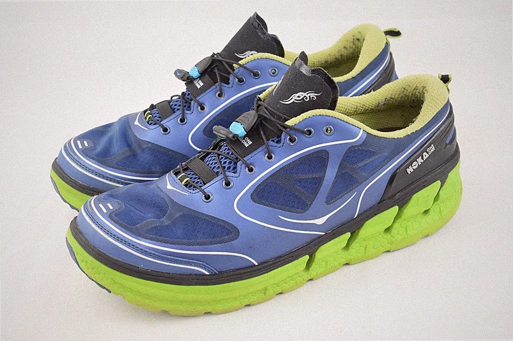 Hoka One One Conquest Blue Yellow EU 47,5 US 13 Herren Laufschuhe F10014F