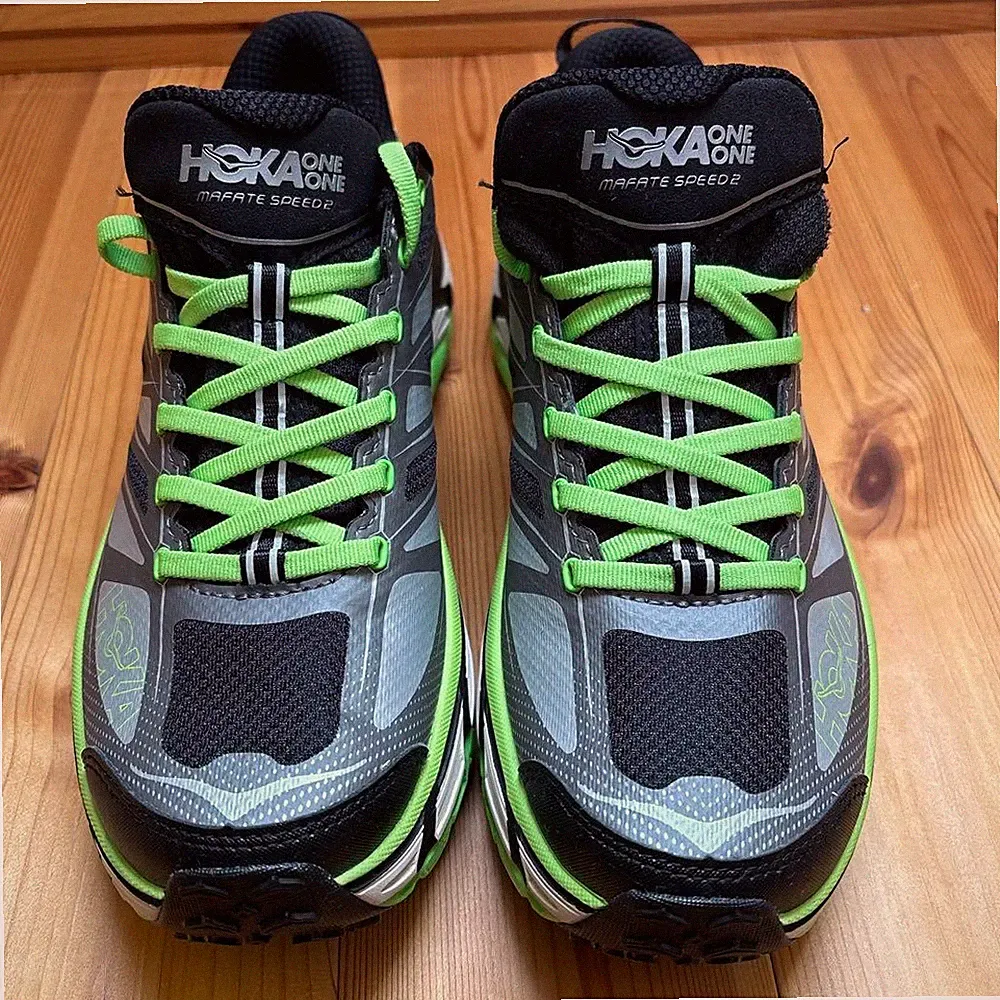 HOKA ONE ONE Herren Laufschuhe grau/schwarz/grün 27,5 cm gebraucht