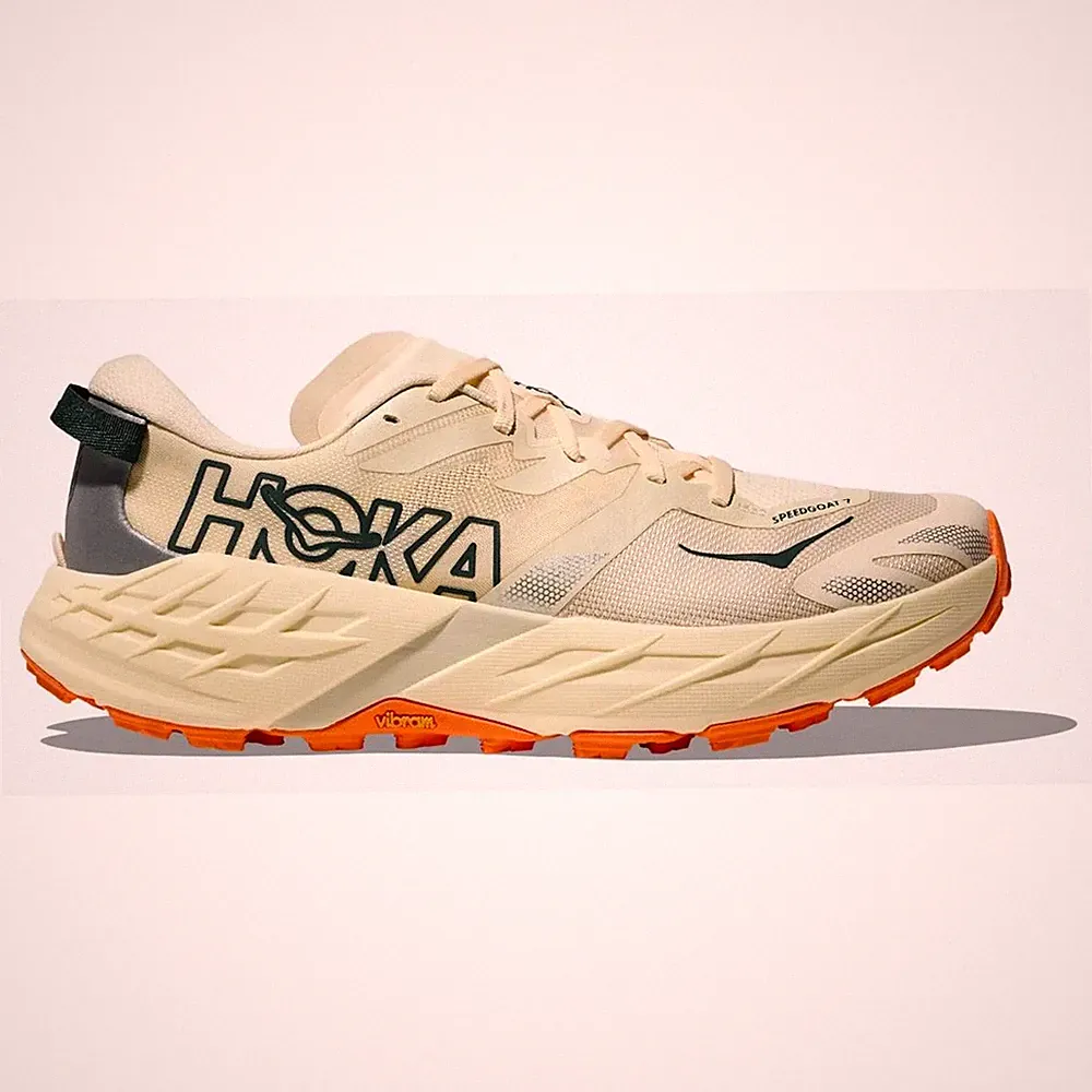 Hoka Speedgoat 7 Men vintage yellow turmeric Trailrunningschuhe Herren