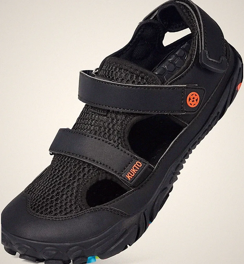 Hsyooes Barfußschuhe Herren Sportsandalen Damen Aquaschuhe Verstellbare Strandsc