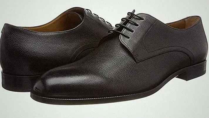 Hugo Boss Schuhe Brighton genarbtes Leder UK10 - Made in Italy, fällt etwas groß aus