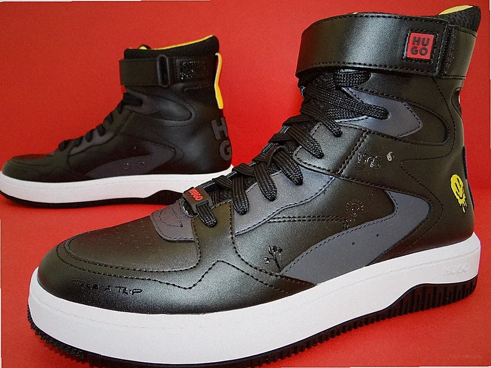 Hugo Kilian Sneaker High Turnschuhe Laufschuhe Herren Schuhe Gr.42 Schwarz