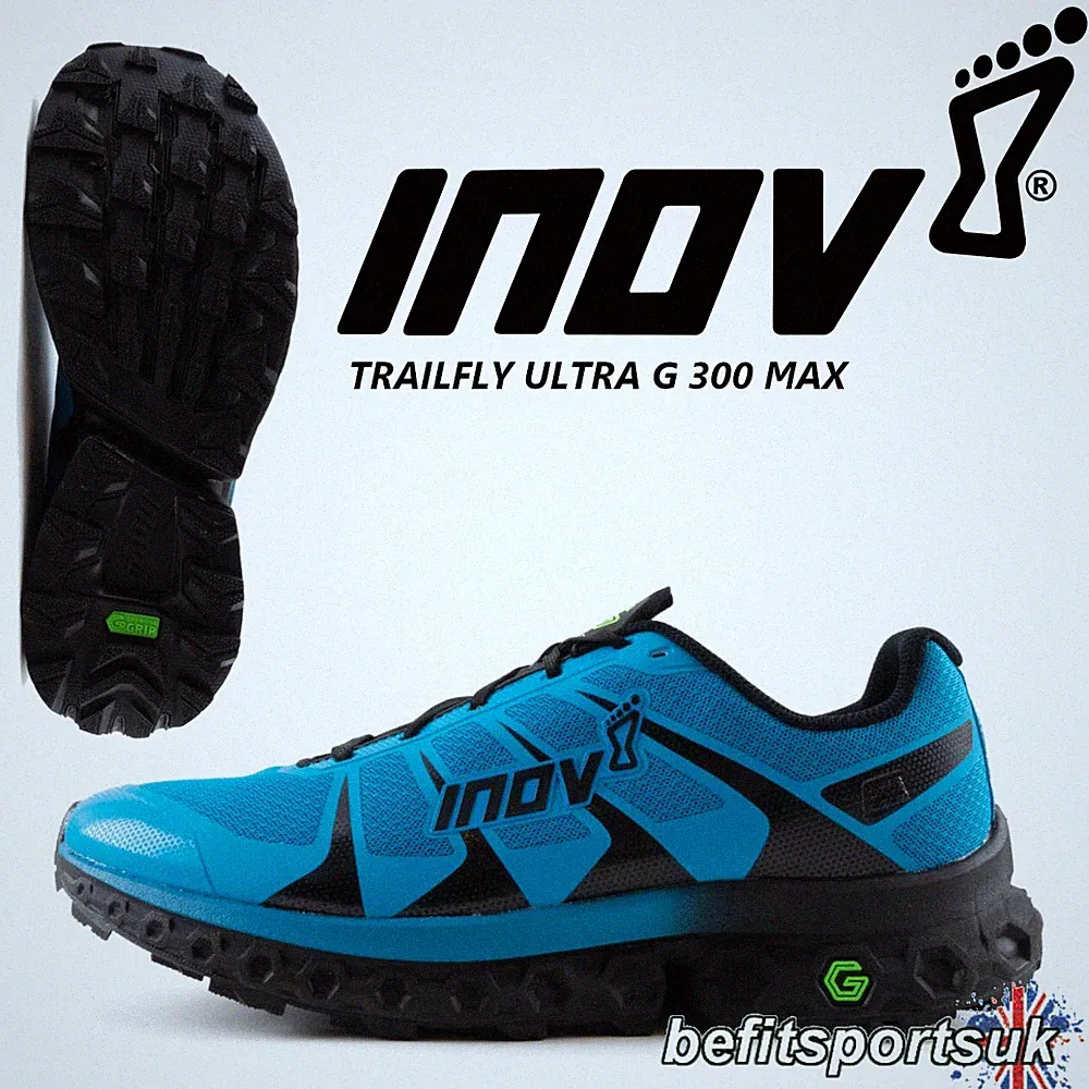INOV8 TRAILLAUFSCHUHE FLY ULTRA G 300 HERREN TRAIL OFFROAD GRIP BLAU