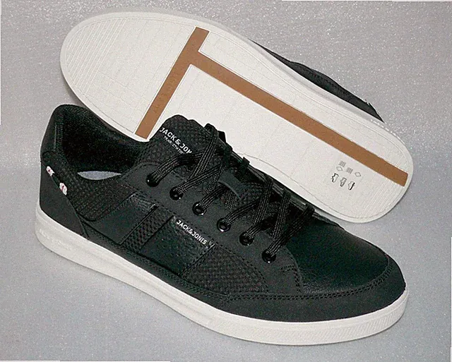 Jack & Jones 35673905 Canvas Leder Schuhe Scater Running Sneaker Gr. 40 Schwarz