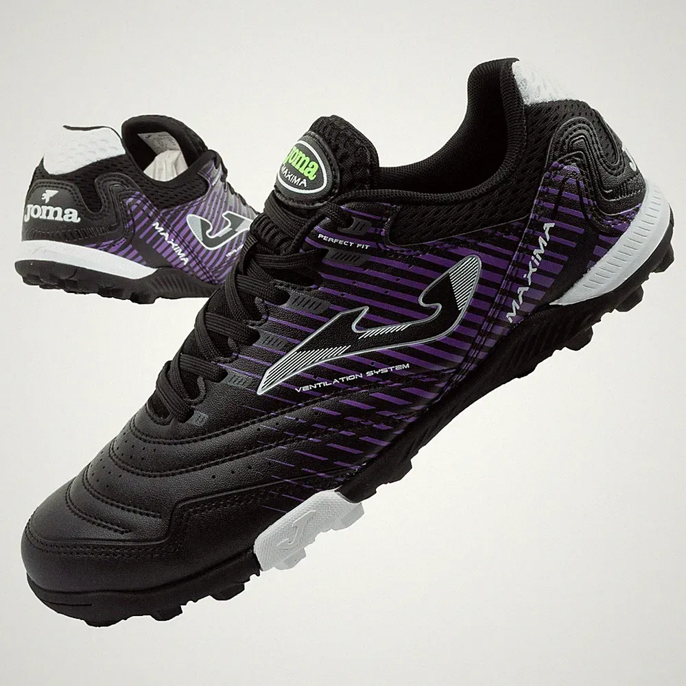 Joma Maxima 2631 TF Herren Fußballschuhe Turf Kunstrasen Hartplatz Schwarz