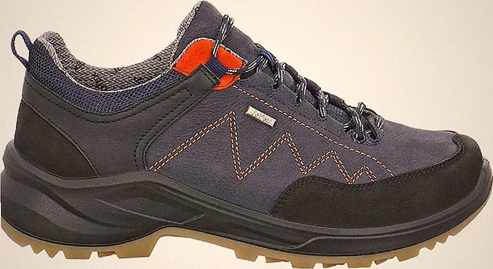 Jomos Aircomfort Herren Halbschuhe,Outdoor,TEX,Leder,Fußbett,Schw./Blau,Gr.41-50