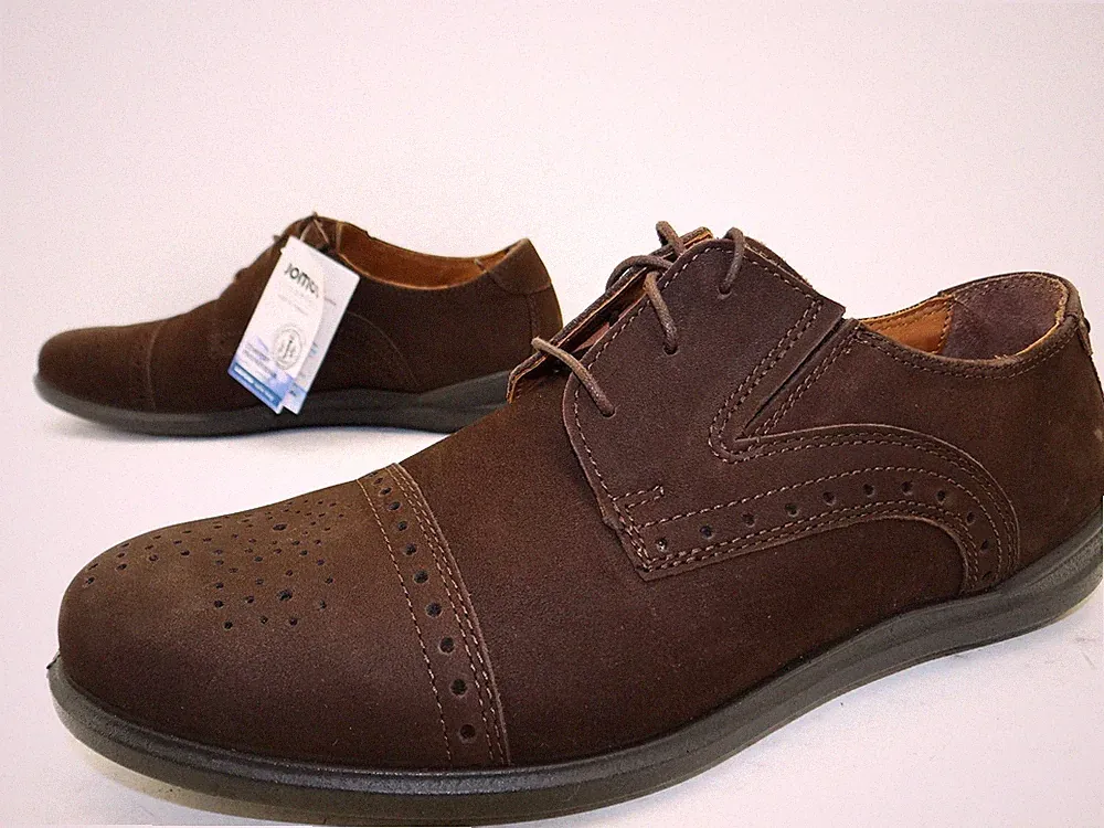 Jomos Comfort Schnürschuhe Laufschuhe Halbschuhe Herren Schuhe Leder Gr.40 Braun